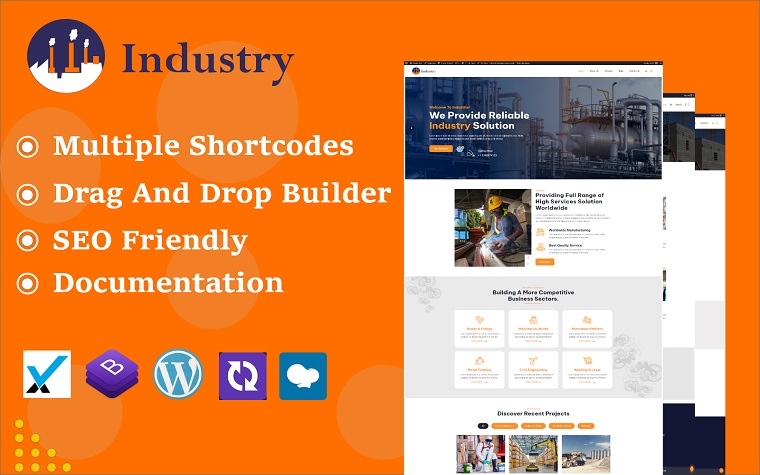 Industry - Industrial and Factory Business WordPress Theme.