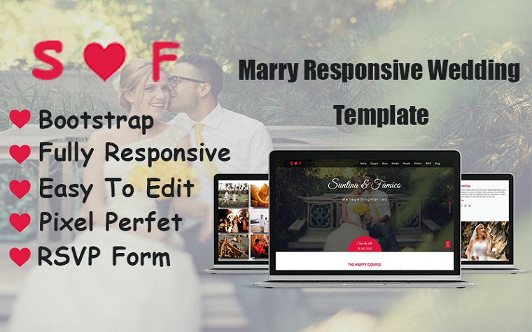 Marry - Responsive Wedding HTML5 Template.