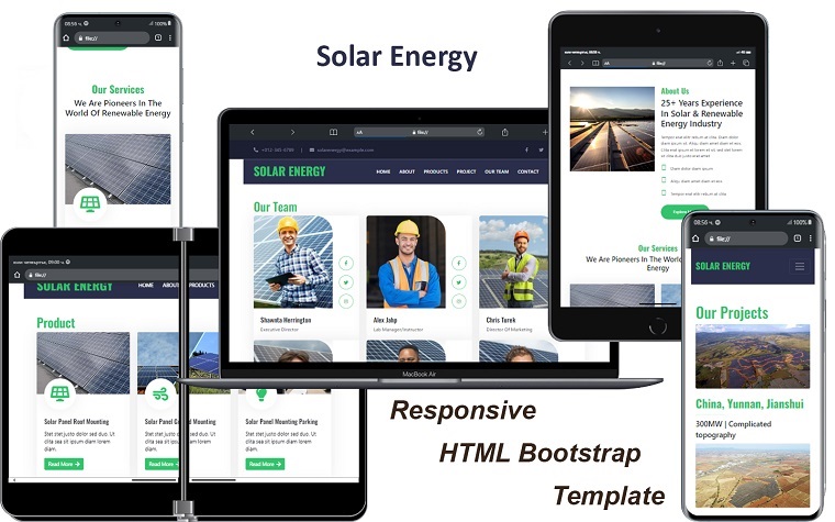 Solar Energy - Environmental HTML Template.