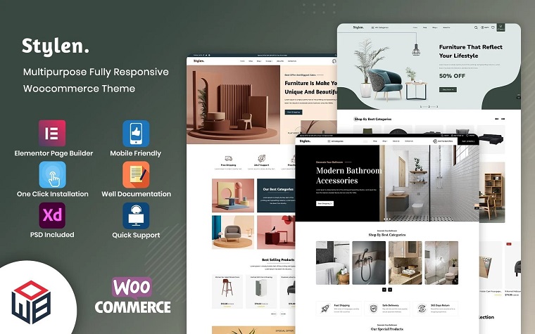Stylen - Furniture & Interior WordPress Woocommerce Template.