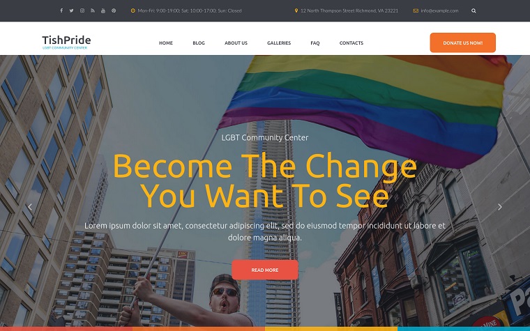 TishPride - LGBT Social Movement WordPress Theme.