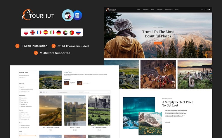 Tourhut - Travel Agency PrestaShop Theme.
