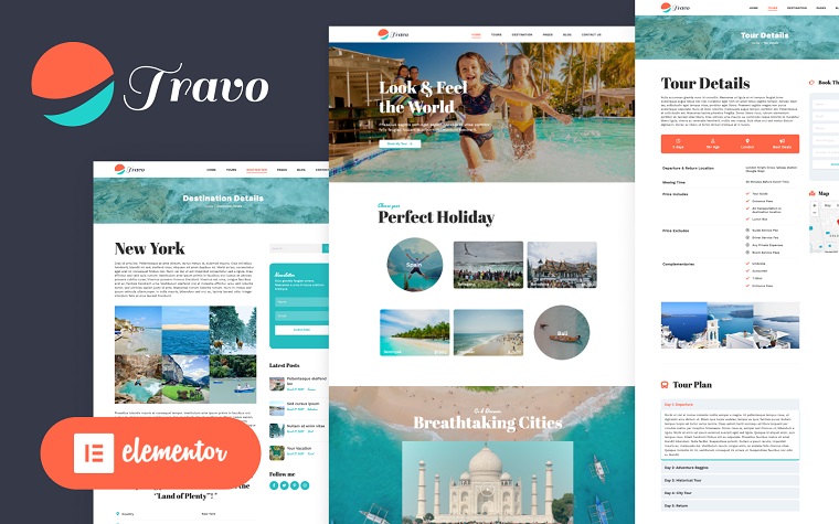 Travo - Travel & Tourism Elementor WordPress Theme.