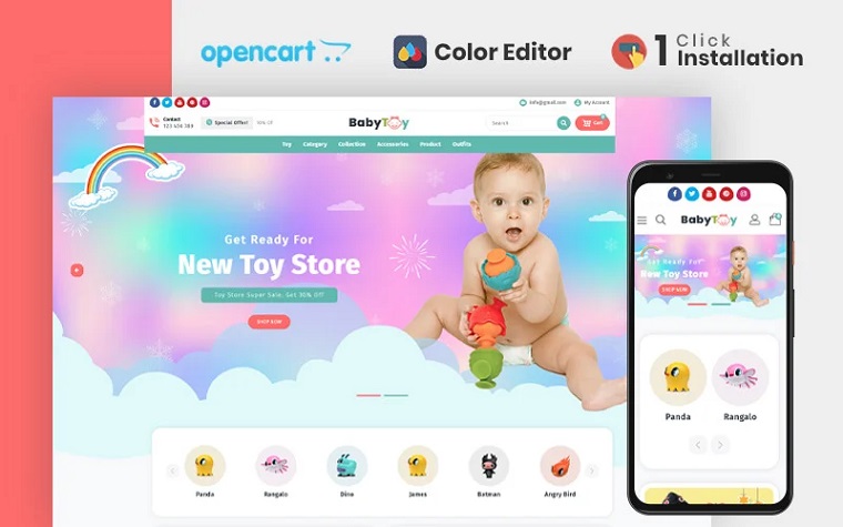 Babytoy - Kids & Toys Store OpenCart Theme.