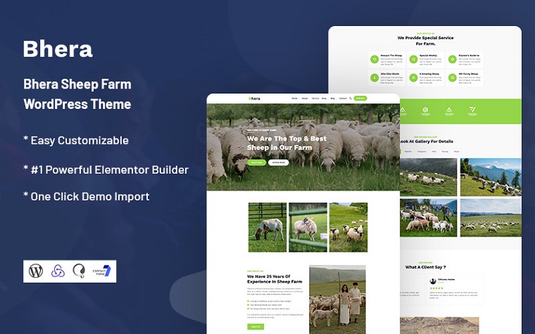 Bhera - Sheep Farm WordPress Theme.