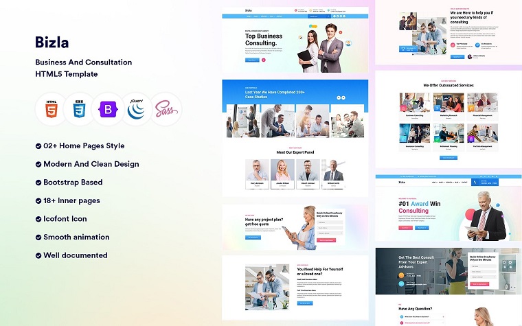 Bizla - Business & Consulting HTML Template.