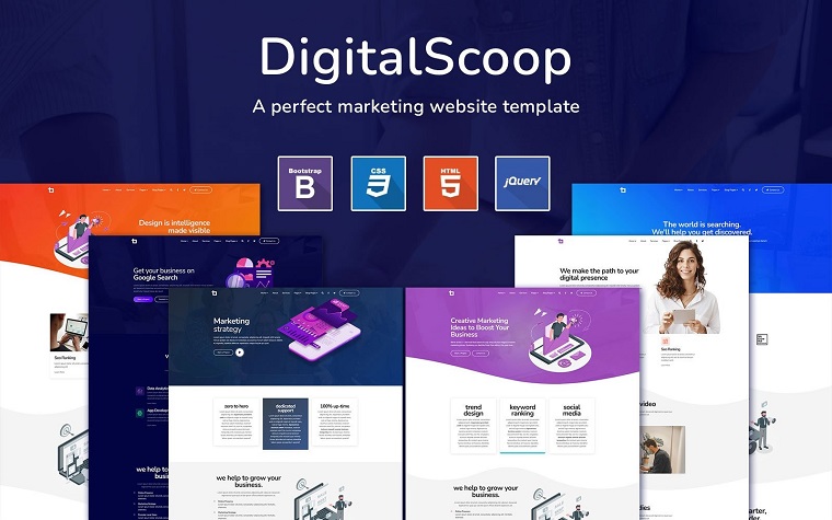DigitalScoop - Marketing Agency HTML Template.