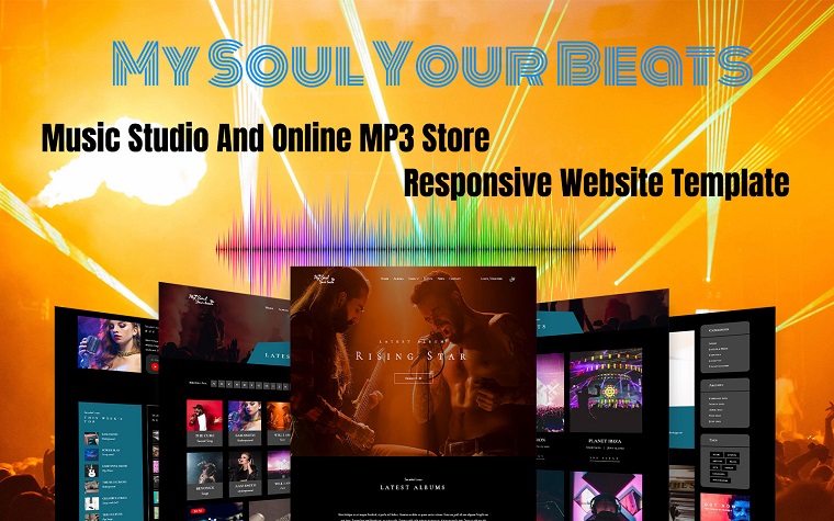 My Soul Your Beats - Music Studio And Online MP3 Store Responsive Website Template.