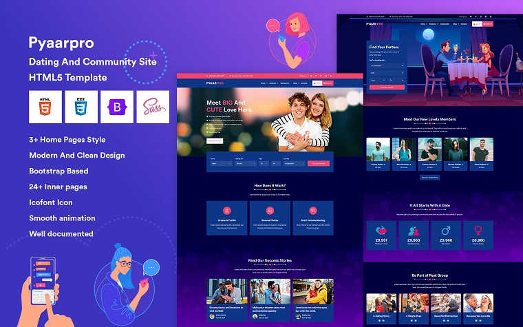 Pyaarpro - Dating and Community Website Template.