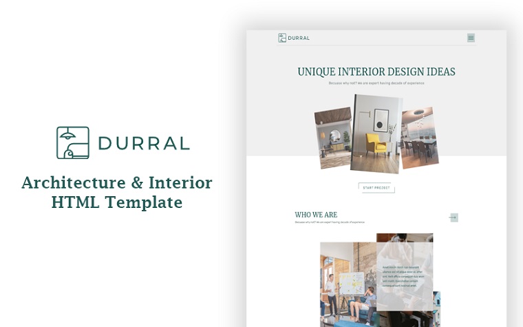 Durral — Architecture & Interior Website Template.