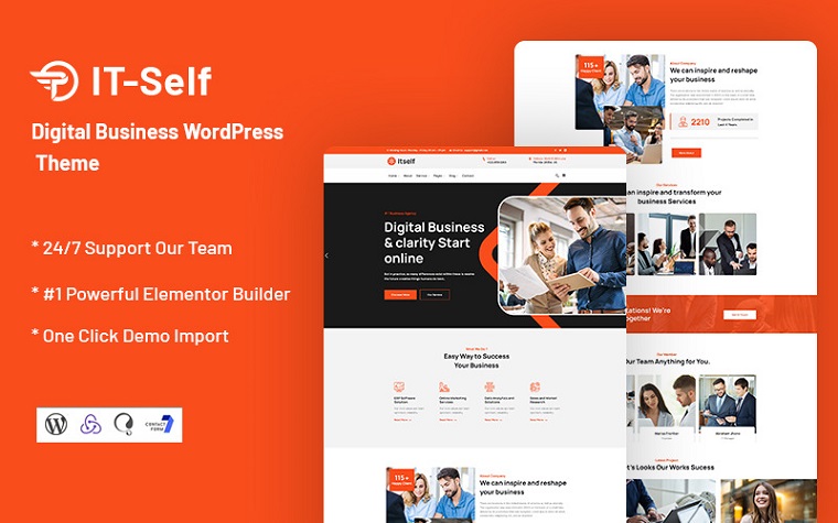 Itself - IT Agency WordPress Theme.