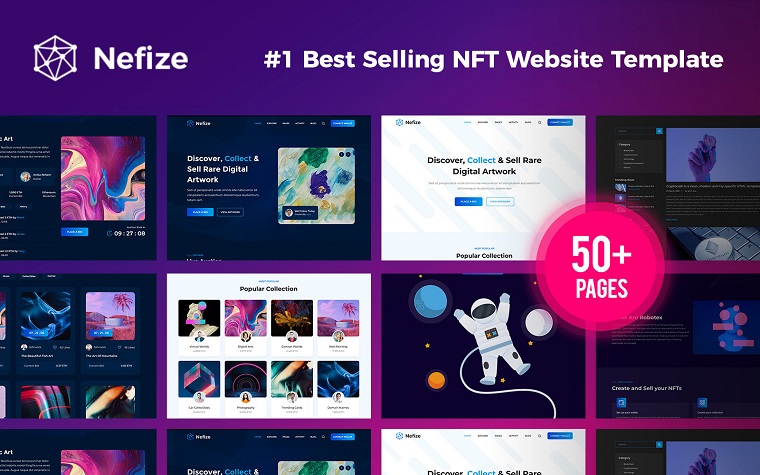 Nefize - Amazing NFT & Crypto Currency HTML Template.