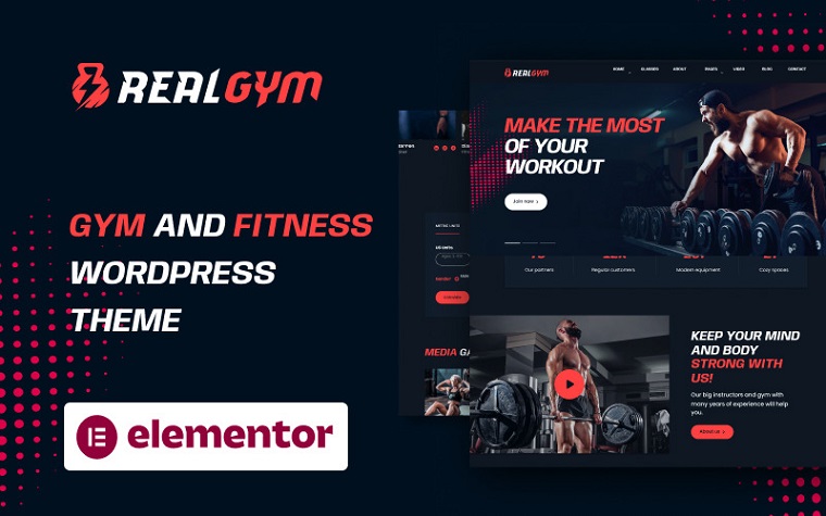 RealGym - Fitness Center WordPress Theme.