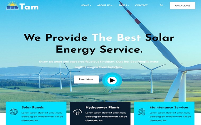 Tapma - Environment & Solar Electricity WordPress Theme.