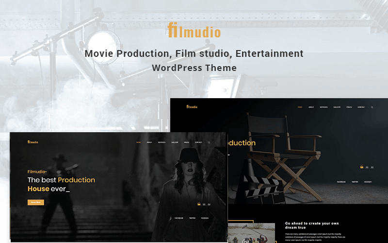 Movie Production, Film studio, Creative & Entertainment WordPress Theme