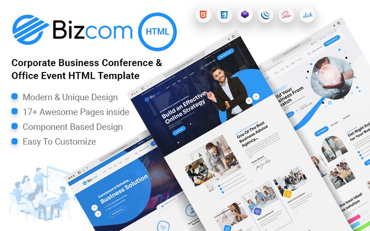 Bizcom - Corporate Event HTML5 Template.