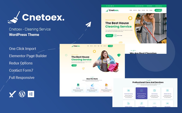 Cnetoex - Cleaning Company WordPress Theme.