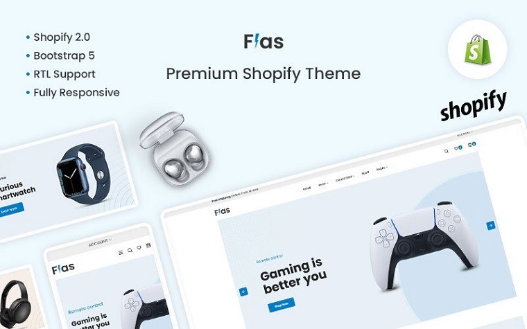 Flas - The Electronics & Gadgets Responsive Shopify Theme.