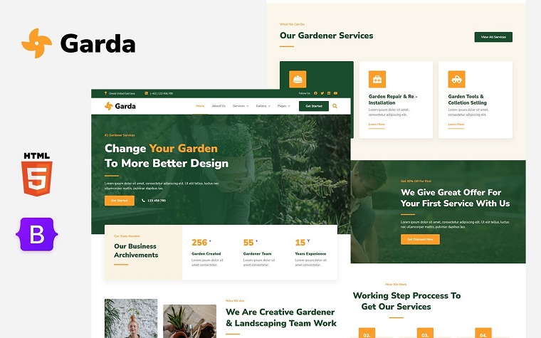 Garda - Gardening HTML5 Website Template.