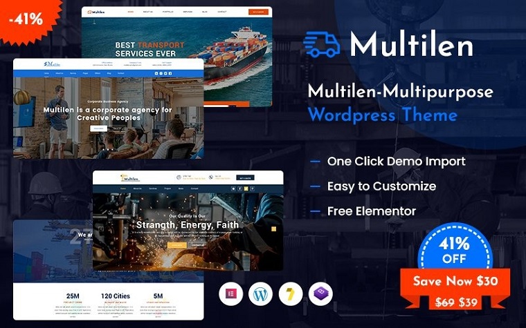 Multilen Multi-Purpose WordPress Theme.