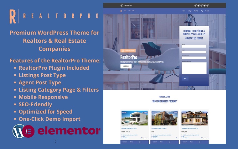 RealtorPro - Real Estate WordPress Theme.