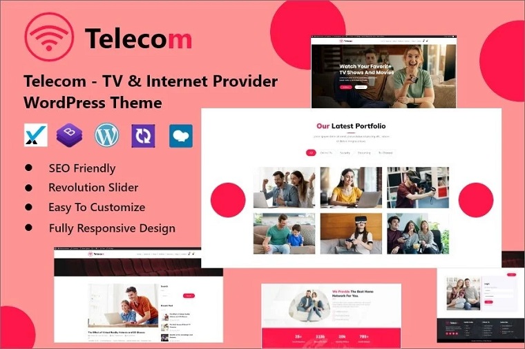Telecom - TV & ISP WordPress Theme.