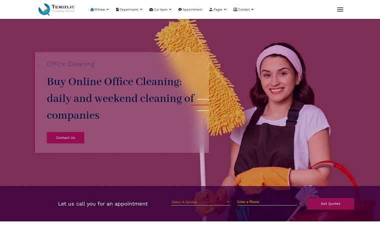 Temizlic Cleaning Service Joomla4 Template.