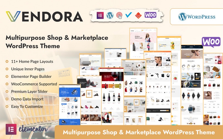 Vendora - Multipurpose Marketplace WordPress Theme.