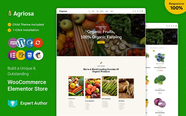 Agriosa - Vegetables, Fruits, and Grocery WooCommerce Theme.