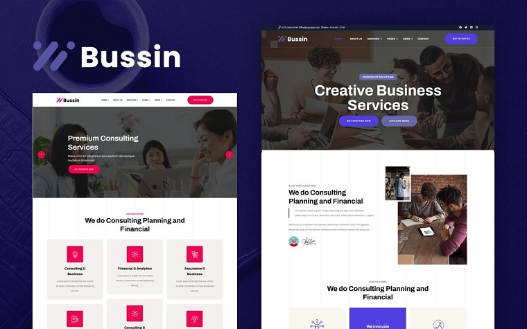 Bussin - Financial & Business Consulting Multi-Purpose Joomla Template.