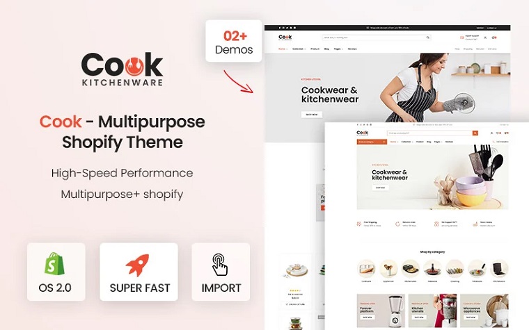 Cook - Multipurpose Warehouse 2.0 Shopify Theme.