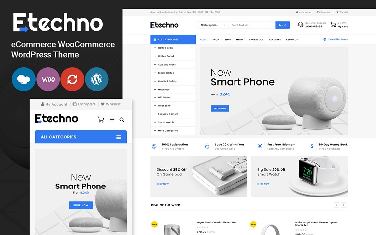 Etechno - Electronic Gadgets Multipurpose Template.