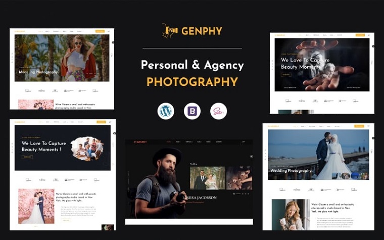 Genphy - Photography WordPress Theme.