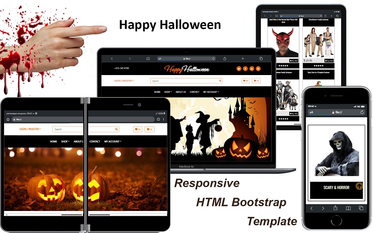Halloween - Responsive HTML Bootstrap Template.