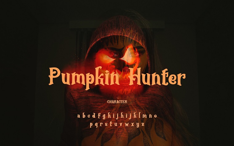 Hunter Halloween Textured Font.