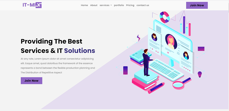IT-mix - Business Services HTML Landing Page Template.