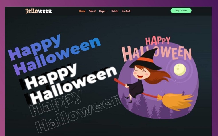 Jelloween - Fun Halloween Party WordPress Theme.
