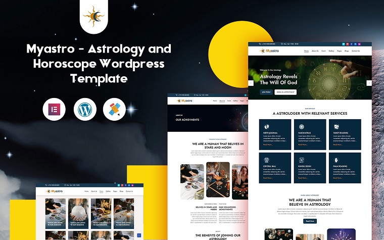 Myastro - Astrology WordPress Theme.