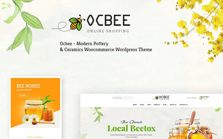 Ocbee - Honey Bee Production WooCommerce Theme.