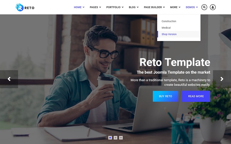 Reto - Responsive Multipurpose Joomla 4 Template With Page Builder.