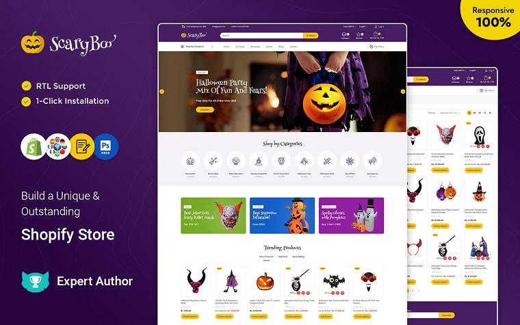 ScaryBoo - Halloween Holiday Party Shopify Theme.