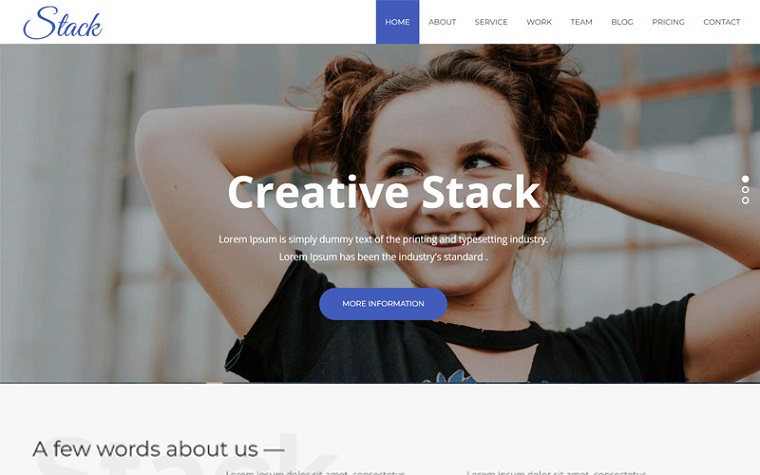 Stack - Material Creative Design Agency Template.