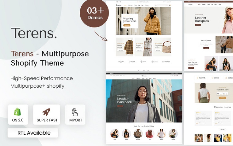 Terens - Multipurpose Online Shop 2.0 Shopify Theme.