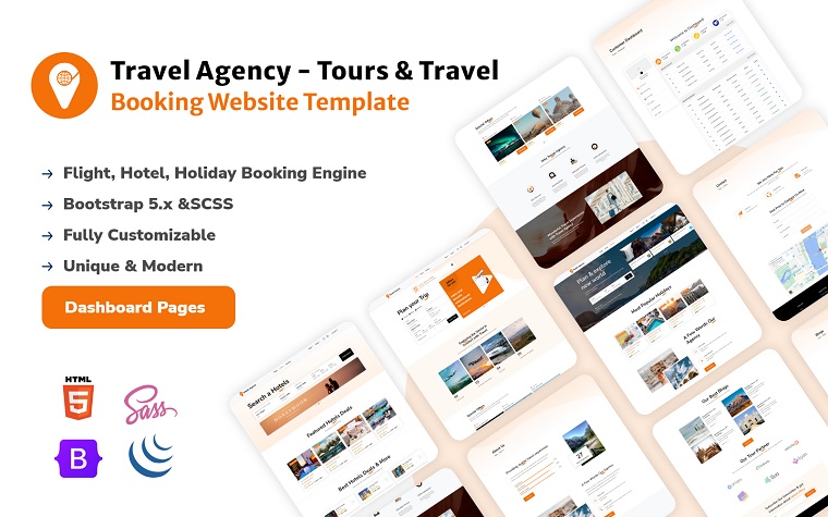 Travel Agency - Tours & Travel Booking Website Template.