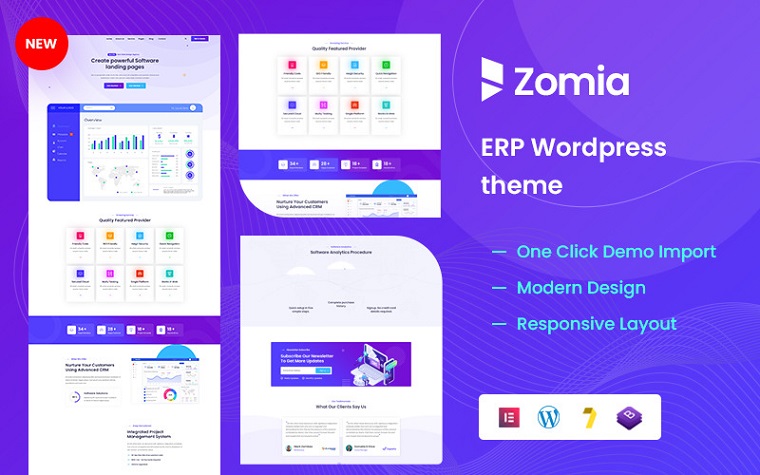 Zomia - ERP WordPress Theme.