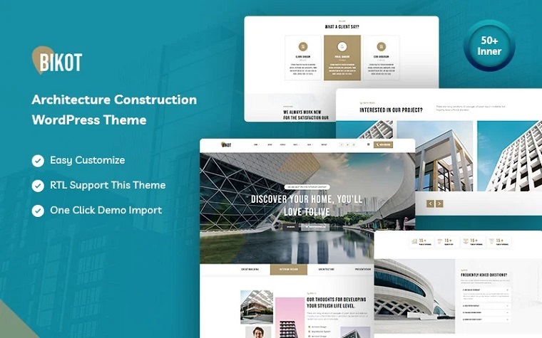 Bikot - Interior Design & Construction Company WordPress Theme.
