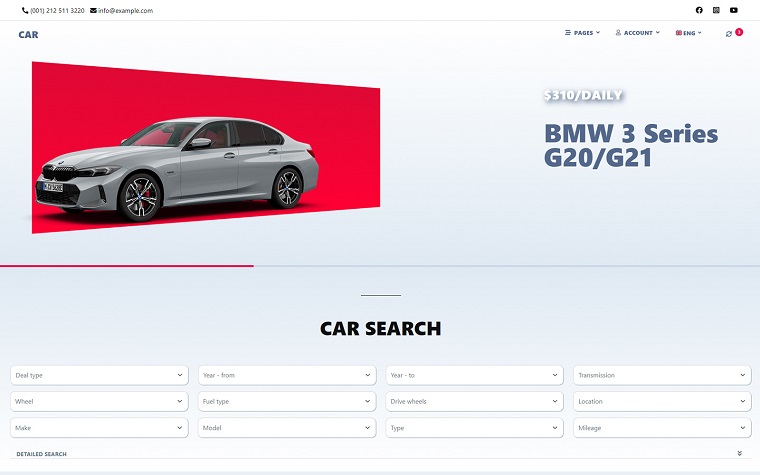 Car Dealer / Car Rental HTML Site Template.