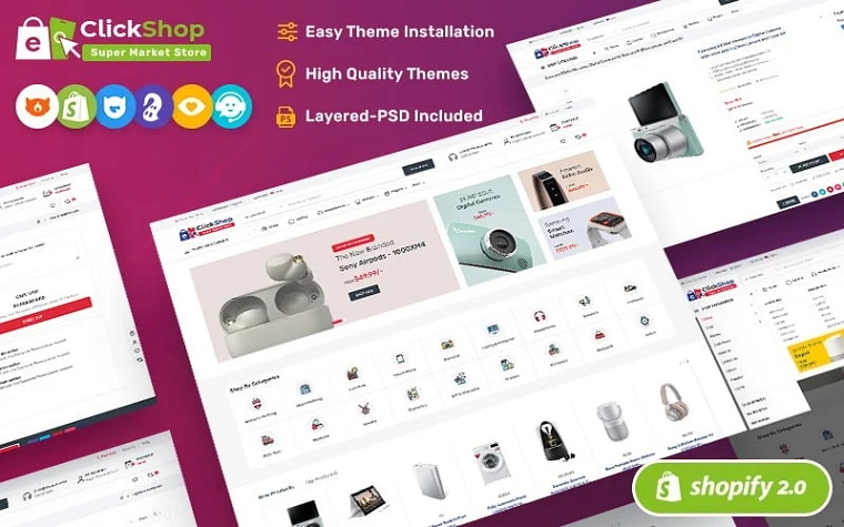 ClickShop - The Marketplace And Store Shopify OS 2.0 Responsive Theme.