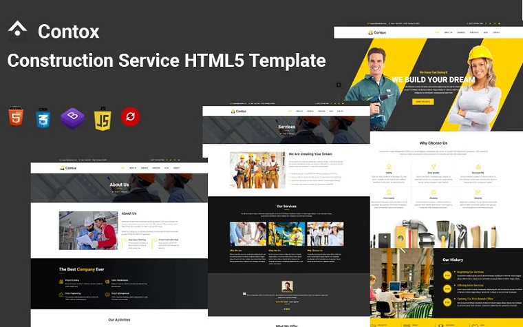 Contox - Building And Construction Service HTML5 Template.
