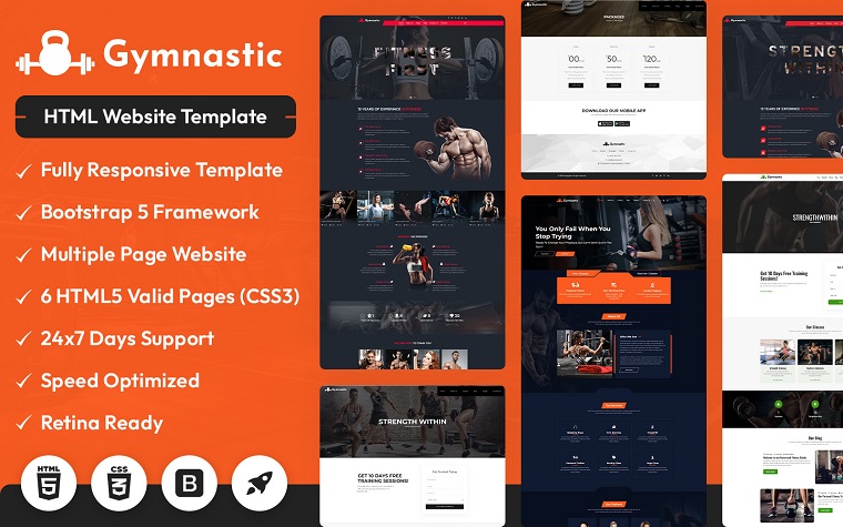 Gymnastic - Gym HTML Website Template.